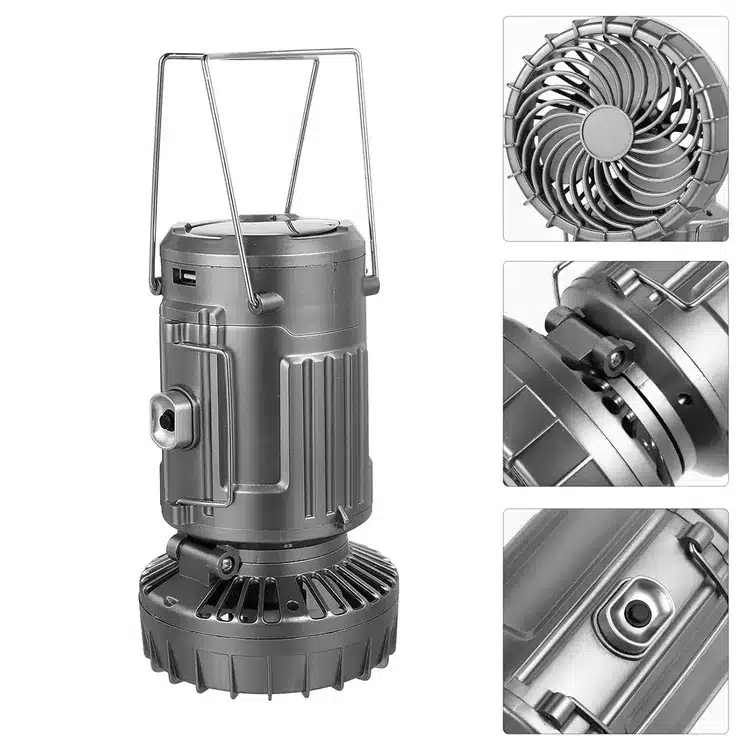 3-in-1 Portable Rechargeable Camping Fan with LED Lantern & Power BankCosmetic Case
